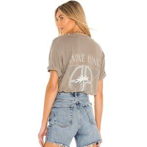 ANINE BING Ida Palm Tee in Washed Grey Womens TShirt